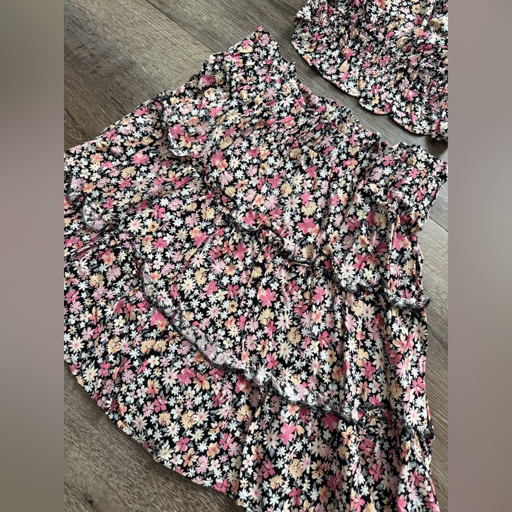 wild fable Floral Smocked Crop Top & Skirt Set - Picture 5 of 7